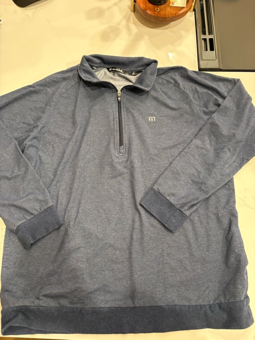 Travis Mathew Men's Navy Half-Zip Pullover